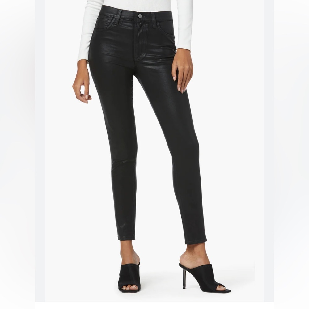 JOE’S JEANS CHARLIE BLACK metallic coated, jeans, stretchy size 30